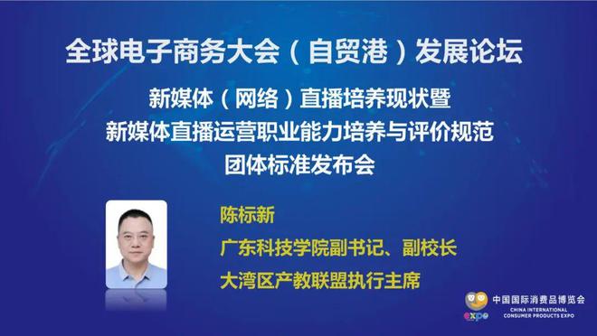 大湾区产教联盟陈标新执行会开云 开云体育官网长参加全球电子商务大会论坛(图3)