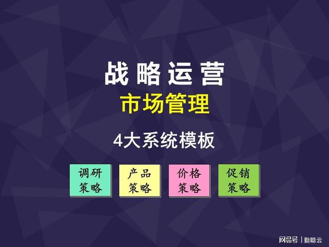战略运营市场管理：调研、产品、价格、促销方案模板解析开云 开云体育官网(图2)